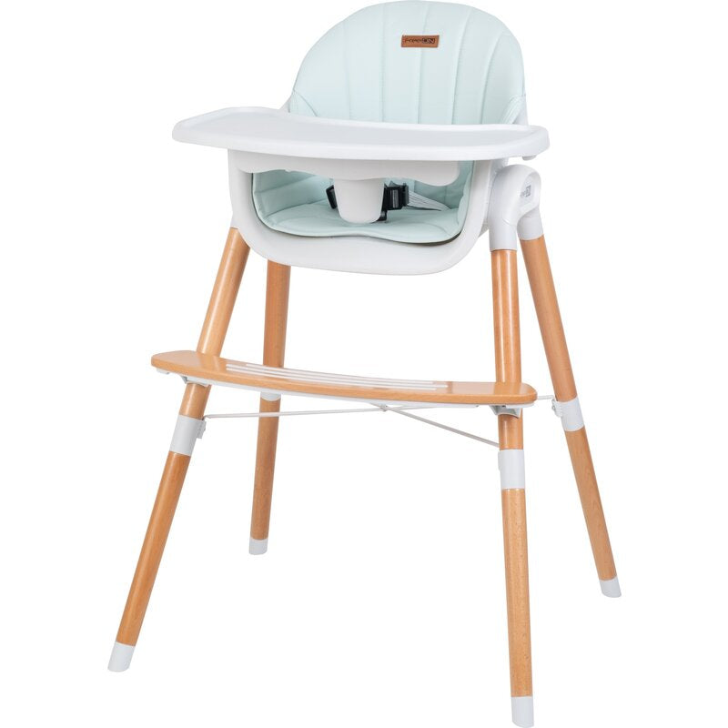 Scaun de masa, FreeON, Tin, 2 in 1 reglabil, Cu tavita si husa detasabile, Suport pentru picioare reglabil, Conform cu standardul european de securitate EN 14988:2017+A1:2020, Light Green