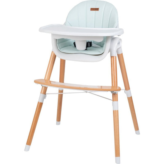 Scaun de masa, FreeON, Tin, 2 in 1 reglabil, Cu tavita si husa detasabile, Suport pentru picioare reglabil, Conform cu standardul european de securitate EN 14988:2017+A1:2020, Light Green