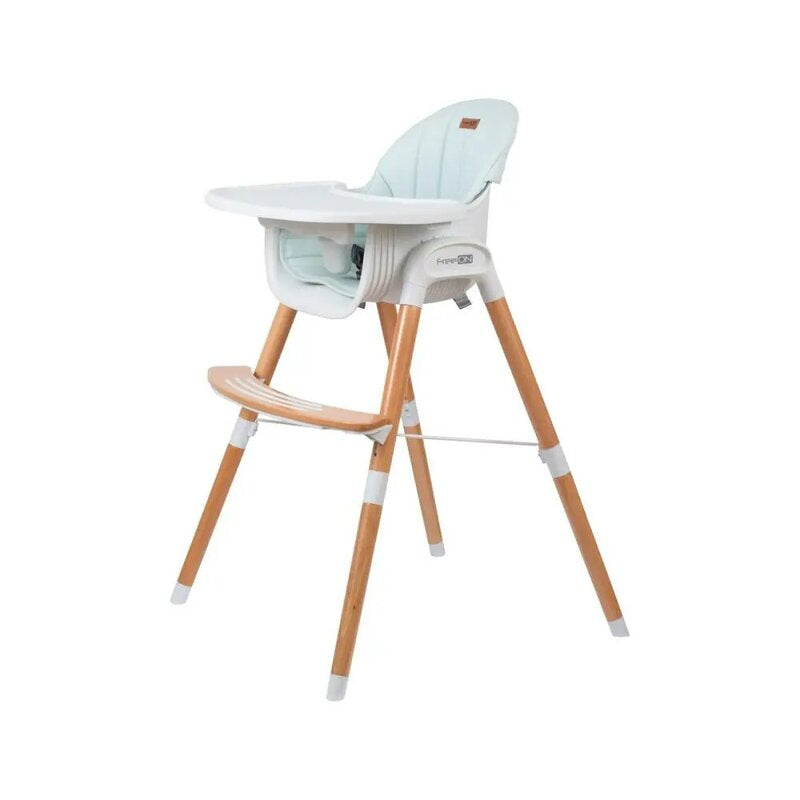 Scaun de masa, FreeON, Tin, 2 in 1 reglabil, Cu tavita si husa detasabile, Suport pentru picioare reglabil, Conform cu standardul european de securitate EN 14988:2017+A1:2020, Light Green