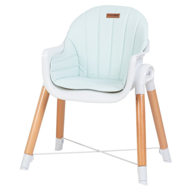 Scaun de masa, FreeON, Tin, 2 in 1 reglabil, Cu tavita si husa detasabile, Suport pentru picioare reglabil, Conform cu standardul european de securitate EN 14988:2017+A1:2020, Light Green