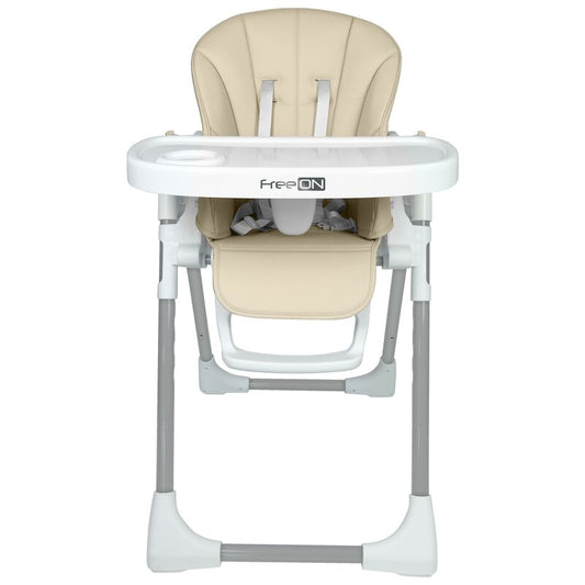 Scaun de masa, FreeON, Vito, Reglabil in 7 pozitii pe inaltime, Suport pentru picioare reglabil, Spatar reglabil in 5 pozitii, Conform cu standardul european de securitate EN 14988:2017+A1:2020, Beige