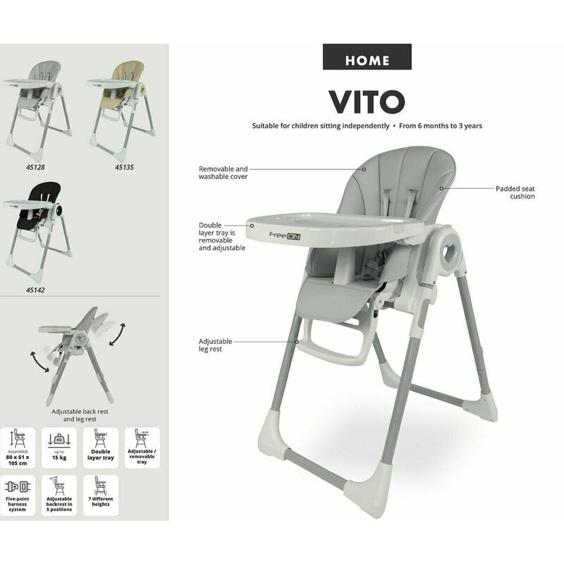 Scaun de masă FreeON Vito, bej – fotografia 5 a produsului