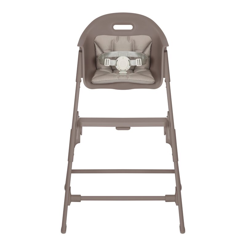 Scaun de masa, Lionelo, Beny, Suport de picioare si tavita ajustabile in 2 pozitii, Insertie moale, Centuri in 3 puncte, Asamblare rapida, Sustine 15 kg, 6 luni+, Taupe