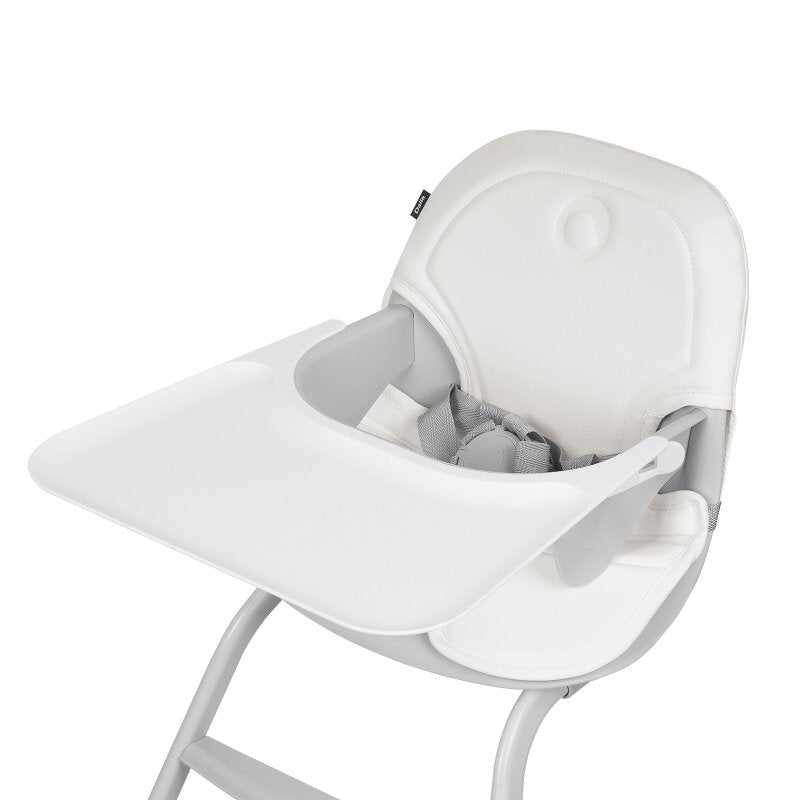 Scaun de masa, Lionelo, Dalia, 2 in 1, Transformabil, Cu 2 suporturi pentru picioare, Cu tavita detasabila, Sustine 60 kg, 6 luni+, Conform cu EN14988, Gri Stone