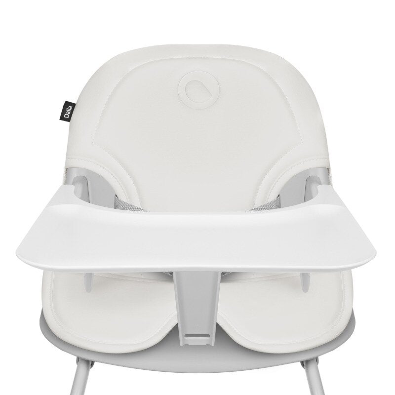 Scaun de masa, Lionelo, Dalia, 2 in 1, Transformabil, Cu 2 suporturi pentru picioare, Cu tavita detasabila, Sustine 60 kg, 6 luni+, Conform cu EN14988, Gri Stone