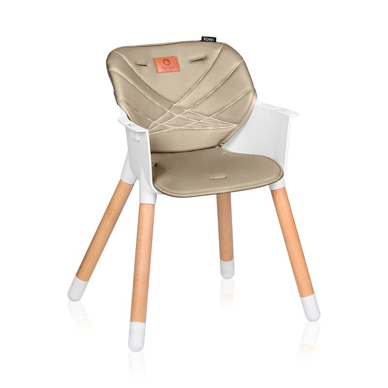 Scaun de masa Lionelo Koen Bej – scaunul jos din lateral