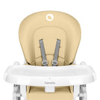 Scaun de masă Lionelo Linn Plus Bej – scaunul cu stratul superior al tăvii scos
