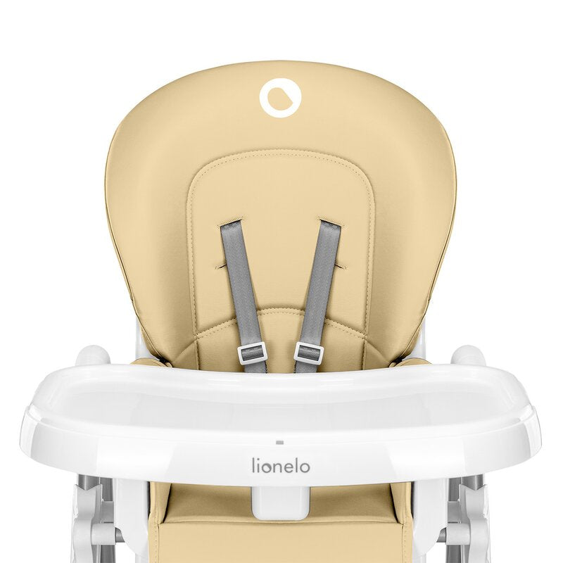 Scaun de masa, Lionelo, Linn Plus, Reglabil, 6 Pozitii pe inaltime, Spatar reglabil in 3 pozitii, Din metal, Conform cu standardul europeane de securitate EN14988, Bej