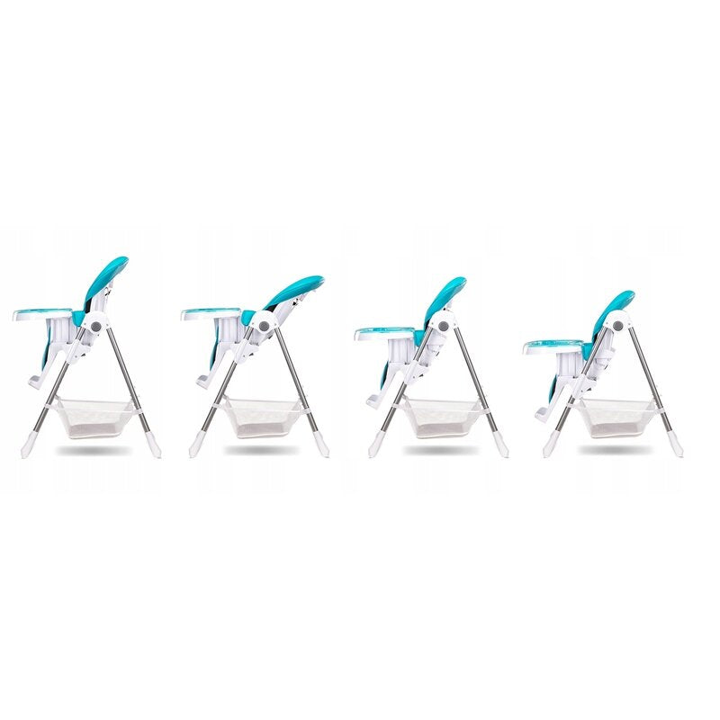 Scaun de masa, Lionelo, Linn Plus, Reglabil, 6 Pozitii pe inaltime, Spatar reglabil in 3 pozitii, Din metal, Conform cu standardul europeane de securitate EN14988, Turcoaz