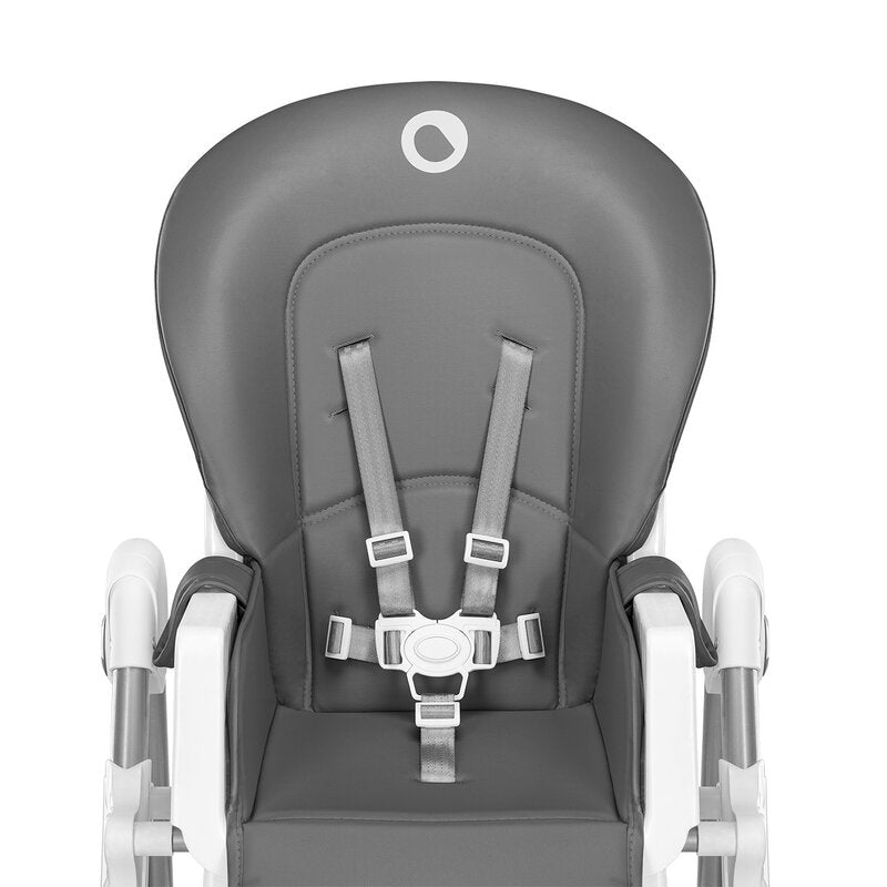 Scaun de masă Lionelo Linn Plus Gri – centura în 5 puncte