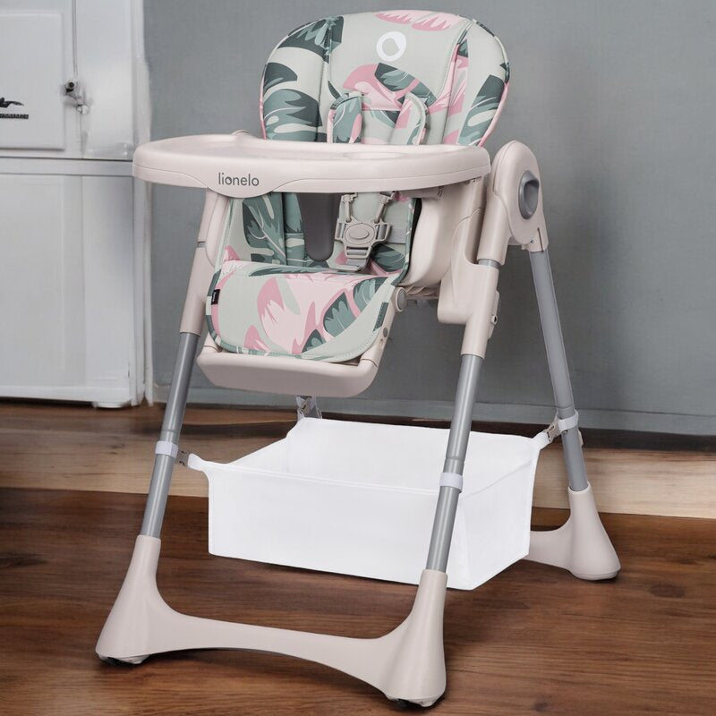 Scaun de masa, Lionelo, Zanna, Reglabil, 4 Pozitii pe inaltime, Spatar reglabil in 3 pozitii, Pliabil, din Metal, Conform cu standardul european de securitate EN14988, Roz