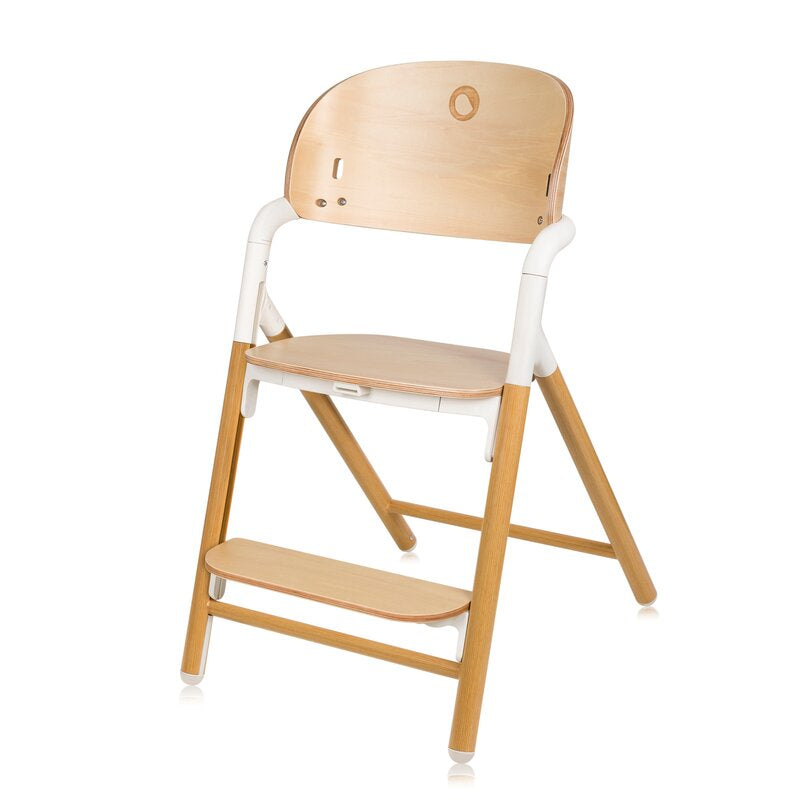 Scaun de masa multifunctional Celia, Lionelo, Din lemn de fag, 6 luni- adult, Reglabil pe inaltime, Spatar lat, Sezut ergonomic, Tavita silicon, Suport de picioare reglabil, Greutate maxima 90 Kg, Alb