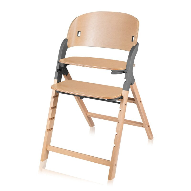 Scaun de masa multifunctional Megan, Lionelo, Din lemn de fag, 6 luni- adult, Reglabil pe inaltime, Husa impermeabila, Tavita silicon, Suport de picioare reglabil, Greutate maxima 110 Kg, Gri