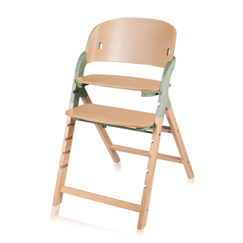 Scaun de masa multifunctional Megan, Lionelo, Din lemn de fag, 6 luni- adult, Reglabil pe inaltime, Husa impermeabila, Tavita silicon, Suport de picioare reglabil, Greutate maxima 110 Kg, Verde