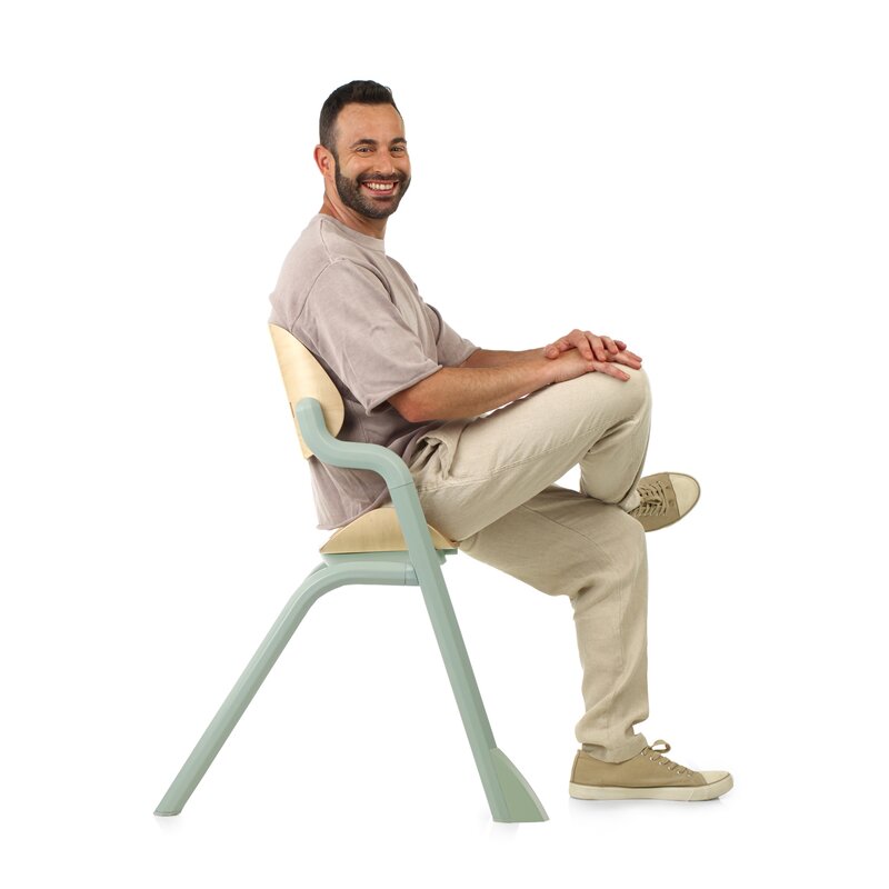Scaun de masa multifunctional Noah, Jane, De la 6 luni la adult, Din lemn fag, Husa lavabila, Greutate maxima 100 Kg, Pale