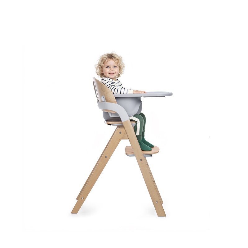 Scaun de masa multifunctional pliabil, Jane, Forest, De la 6 luni la adult, Din lemn fag, Greutate maxima 100 Kg