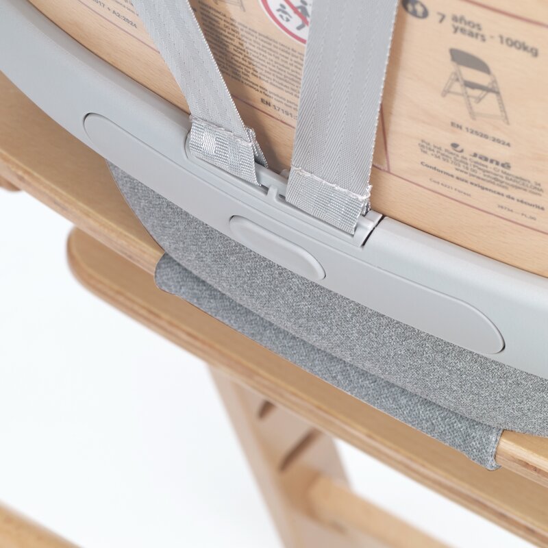 Scaun de masa multifunctional pliabil, Jane, Forest, De la 6 luni la adult, Din lemn fag, Greutate maxima 100 Kg