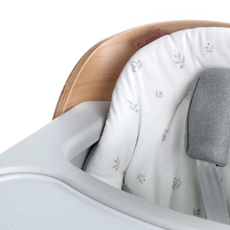 Scaun de masa multifunctional pliabil, Jane, Forest, De la 6 luni la adult, Din lemn fag, Greutate maxima 100 Kg, Mist