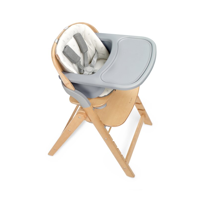 Scaun de masa multifunctional pliabil, Jane, Forest, De la 6 luni la adult, Din lemn fag, Greutate maxima 100 Kg
