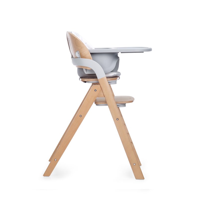 Scaun de masa multifunctional pliabil, Jane, Forest, De la 6 luni la adult, Din lemn fag, Greutate maxima 100 Kg, Sage