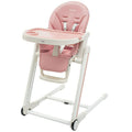 Scaun de masa New Baby Muka, Roz prafuit – vedere de ansamblu cu tavă