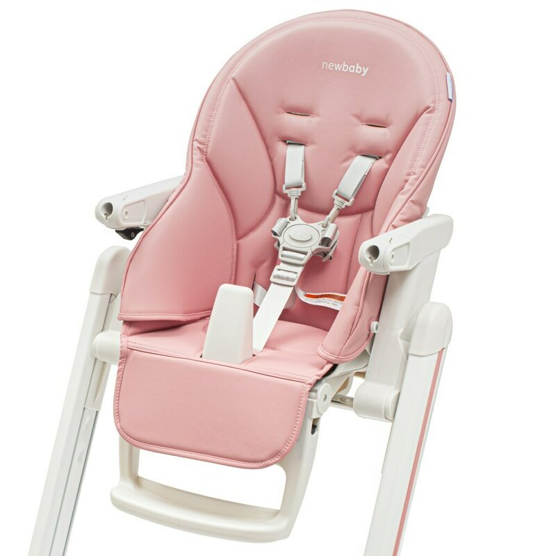 Scaun de masa New Baby Muka, Roz prafuit – detaliu al șezutului fără tavă