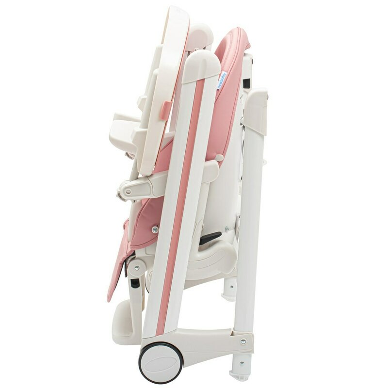 Scaun de masa New Baby Muka, Roz prafuit – scaunul pliat