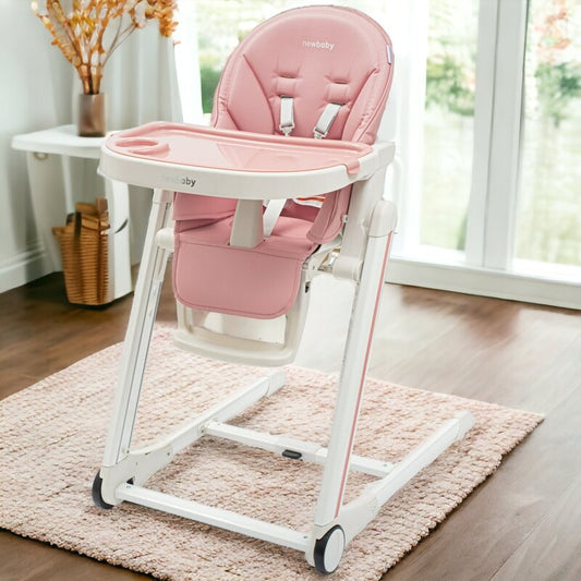 Scaun de Masa New Baby Muka Reglabil Pliabil 6-36 Luni Dusty Pink