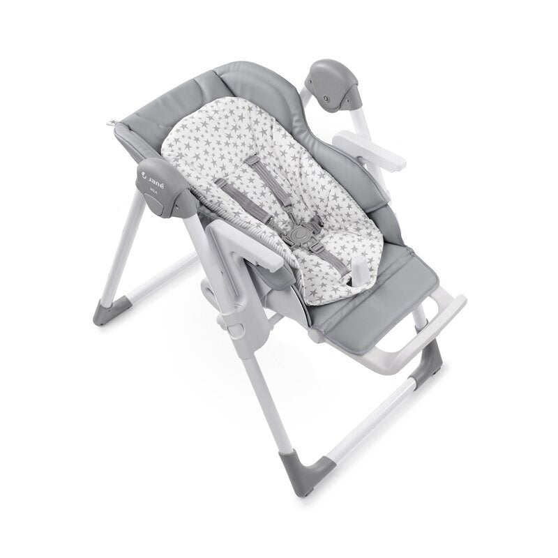 Scaun de masa si Balansoar, Jane, Mila 2 in 1, Transformabil, Multifunctional, Cu husa din imitatie piele, 0 luni+, Conform cu EN 14988:2017 + A1:2020EN 12790:2023, Iris