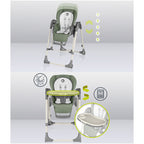 Scaun de masa si balansoar Lionelo Laurice 2 in 1, Verde
