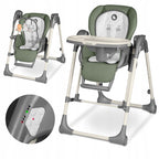 Scaun de masa si balansoar Lionelo Laurice 2 in 1 Verde, imagine 3