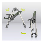 Scaun de masa si balansoar Lionelo Laurice 2 in 1, Verde