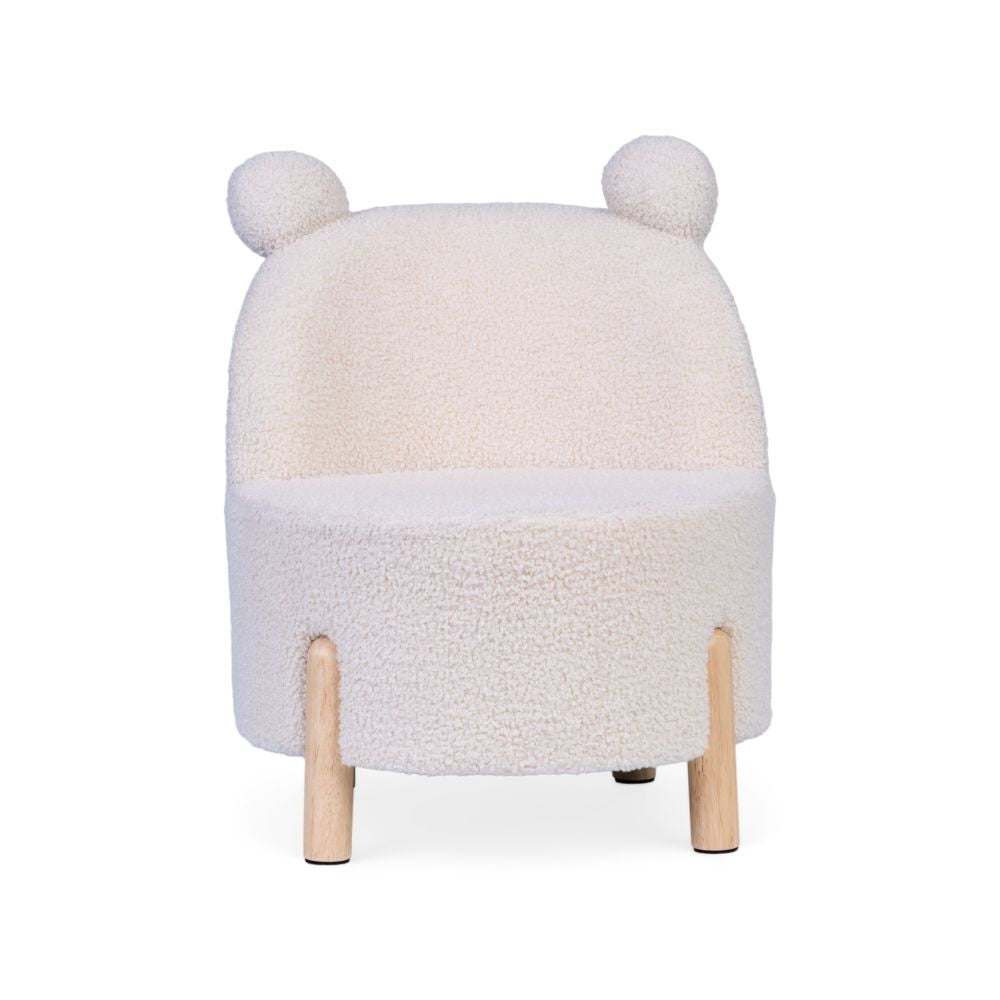 Fotoliu Copii Childhome Teddy Offwhite din Lemn Mesteacan 18 luni+