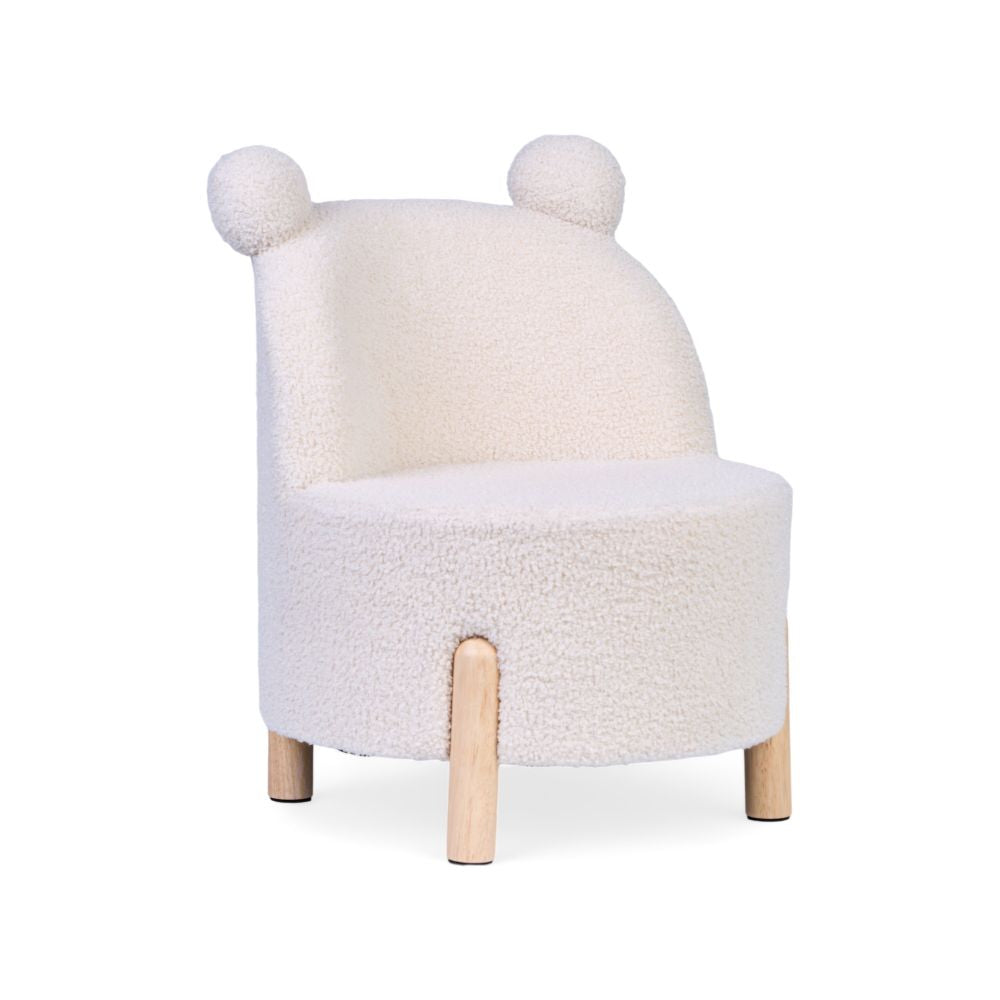 Fotoliu Copii Childhome Teddy Offwhite din Lemn Mesteacan 18 luni+