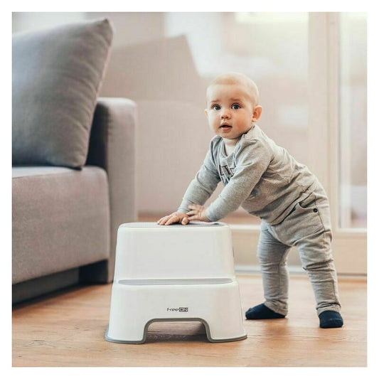 Scaunel Inaltator, FreeON, Pentru WC, In Doua Trepte, Suprafata antiderapanta, White & Grey