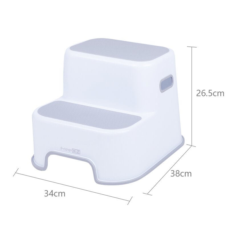 Scaunel Inaltator, FreeON, Pentru WC, In Doua Trepte, Suprafata antiderapanta, White & Grey