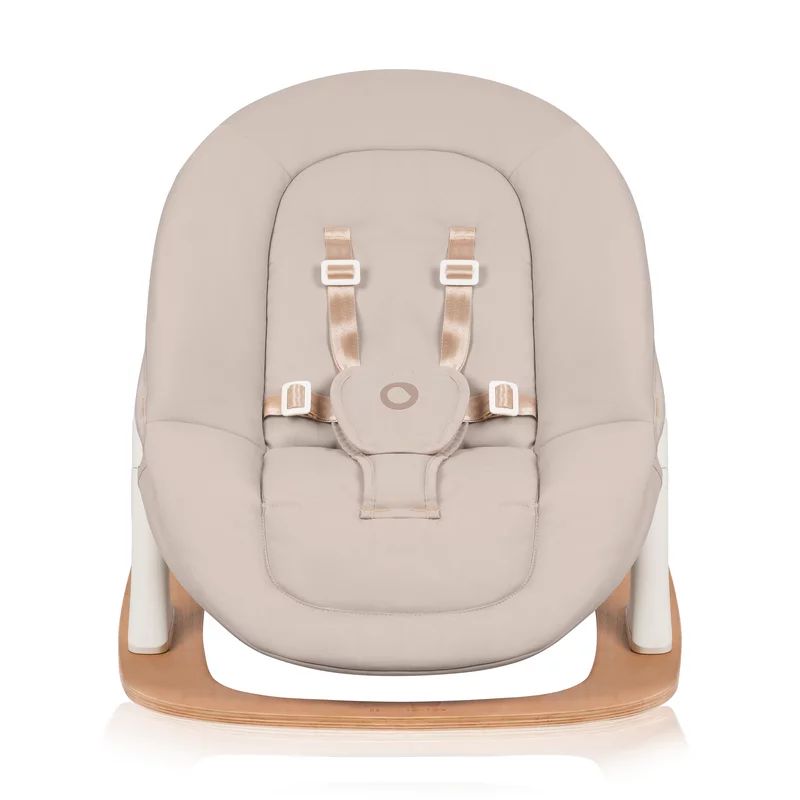 Set 4 in 1 balansoar si scaun de masa Lionelo Celia, Alb/Natural - imagine 10