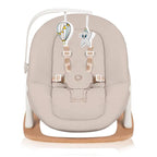Set 4 in 1 balansoar si scaun de masa Lionelo Celia, Alb/Natural - imagine 11