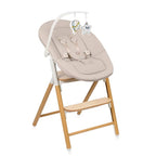 Set 4 in 1 balansoar si scaun de masa Lionelo Celia, Alb/Natural - imagine 7