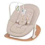 Set 4 in 1 balansoar si scaun de masa Lionelo Celia, Alb/Natural - imagine 12