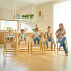 Set 4 in 1 balansoar si scaun de masa Lionelo Celia, Alb/Natural - imagine 5