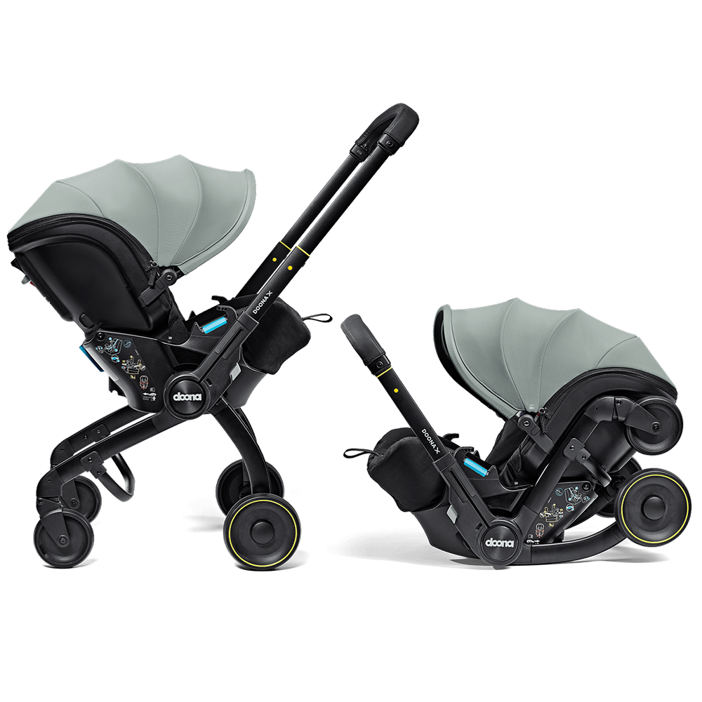 Scoică Auto Cărucior Doona X i-Size Dusty Sage 2 în 1 - Transformare Rapidă
