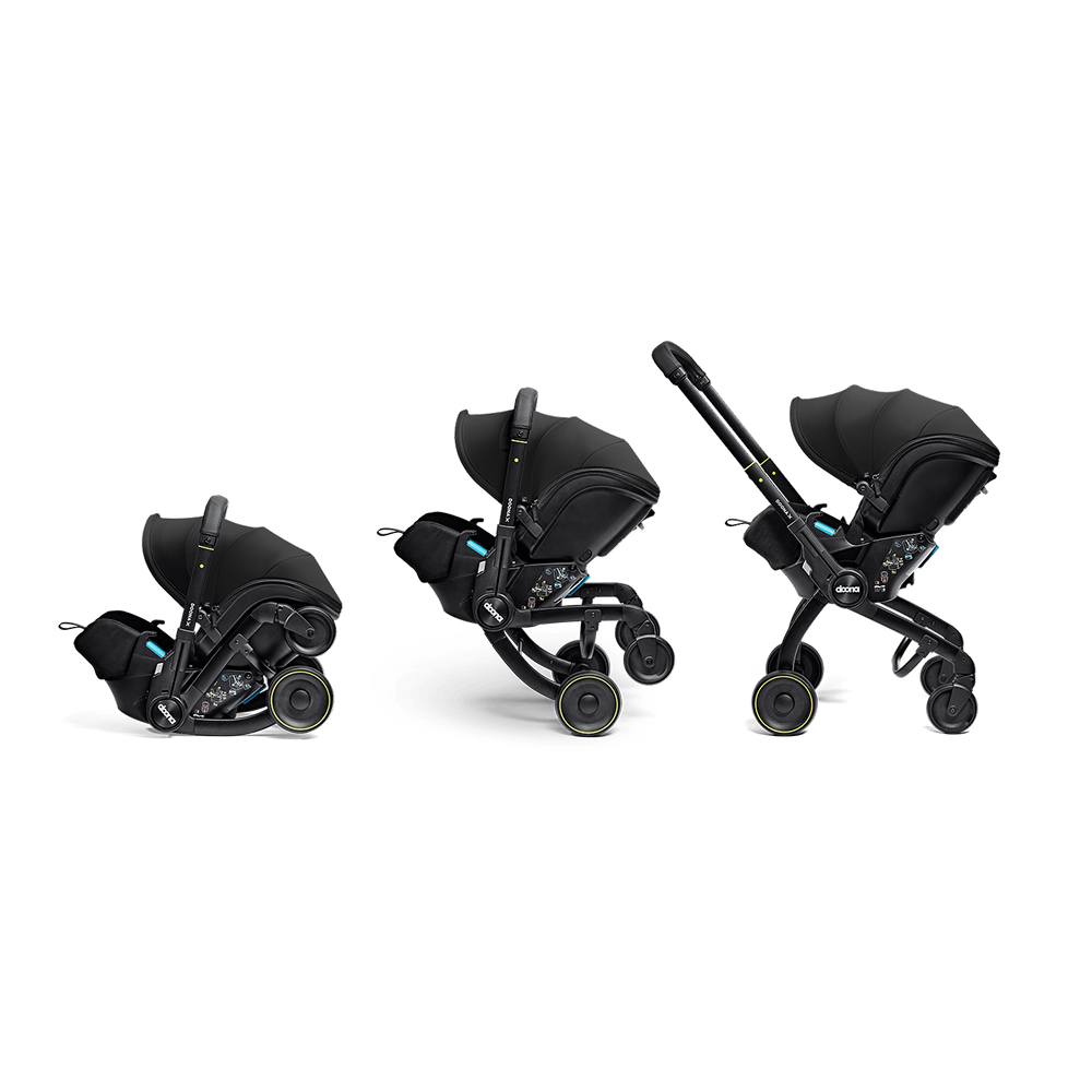 Scoică Auto Cărucior Doona X i-Size Nitro Black 2 în 1 - Transformare Rapidă
