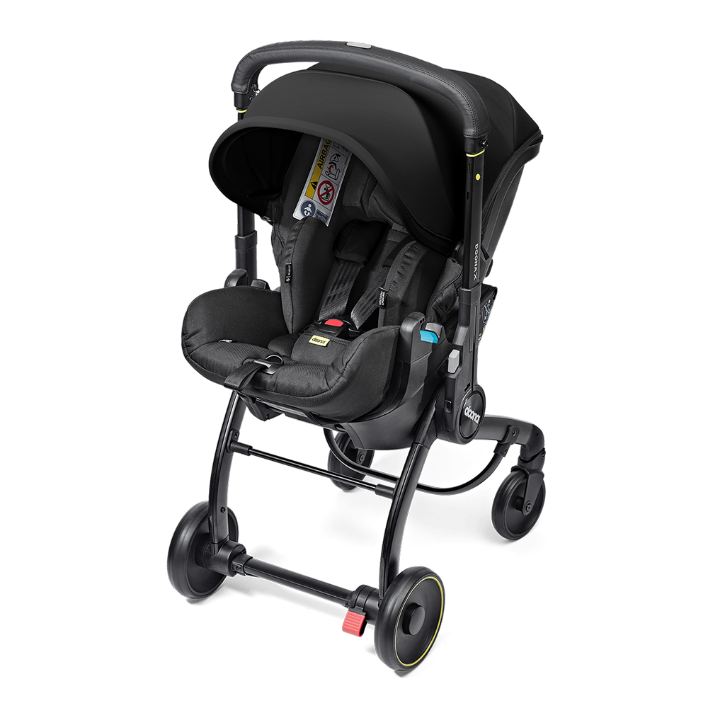 Scoică Auto Cărucior Doona X i-Size Nitro Black 2 în 1 - Transformare Rapidă