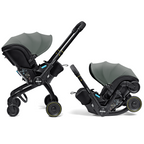 Scoică Auto Cărucior Doona X i-Size Slate Green 2 în 1 - Transformare Rapidă