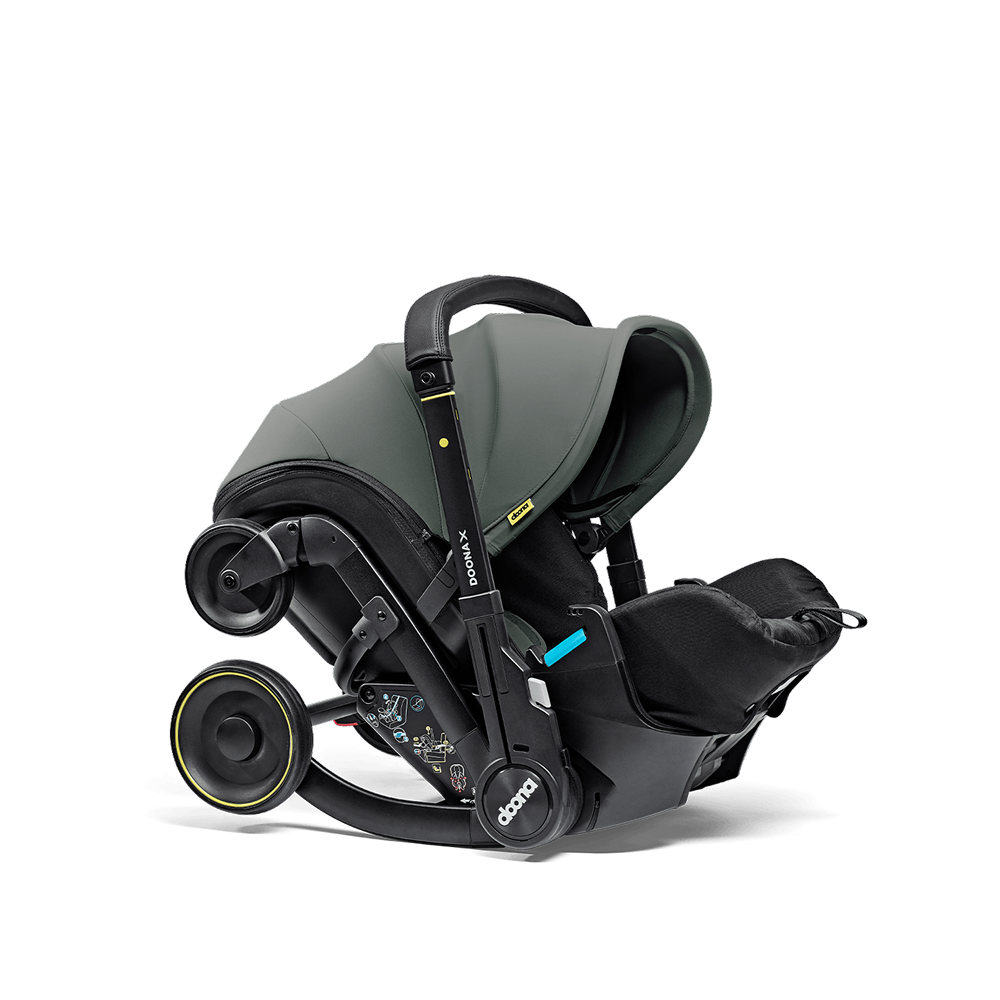 Scoică Auto Cărucior Doona X i-Size Slate Green 2 în 1 - Transformare Rapidă