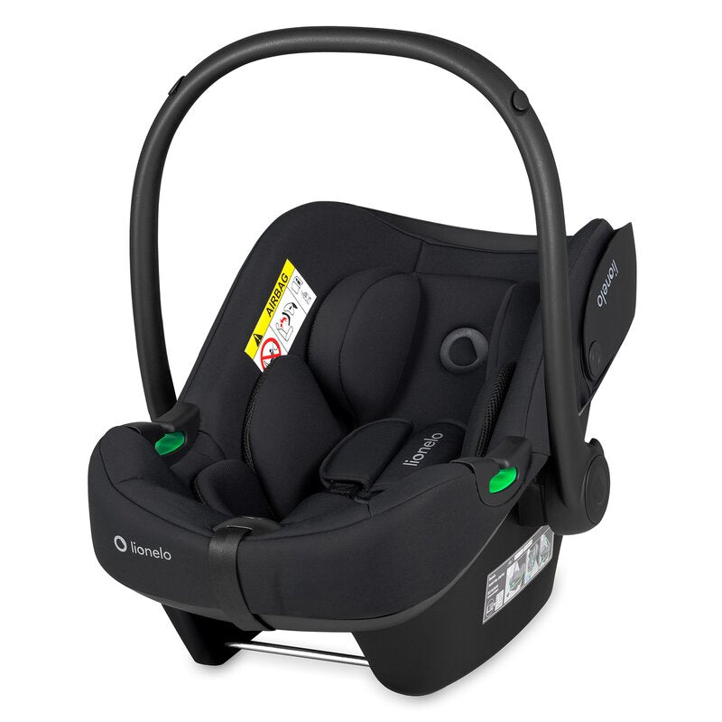 Scoica auto, Lionelo, i-Size Astrid, 0-13 Kg, 40-87 cm, Cu salteluta, Testat ADAC, Conform cu standardul european de securitate R129, Negru Onyx