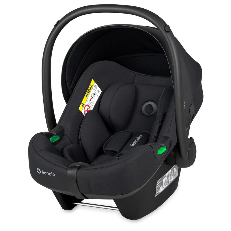 Scoica auto, Lionelo, i-Size Astrid, 0-13 Kg, 40-87 cm, Cu salteluta, Testat ADAC, Conform cu standardul european de securitate R129, Negru Onyx