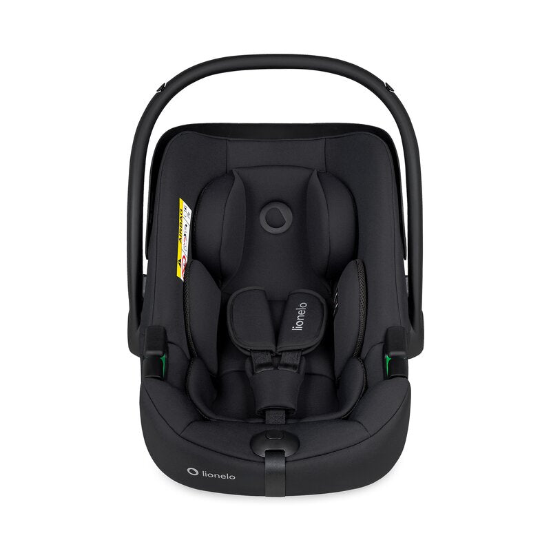Scoica auto, Lionelo, i-Size Astrid, 0-13 Kg, 40-87 cm, Cu salteluta, Testat ADAC, Conform cu standardul european de securitate R129, Negru Onyx