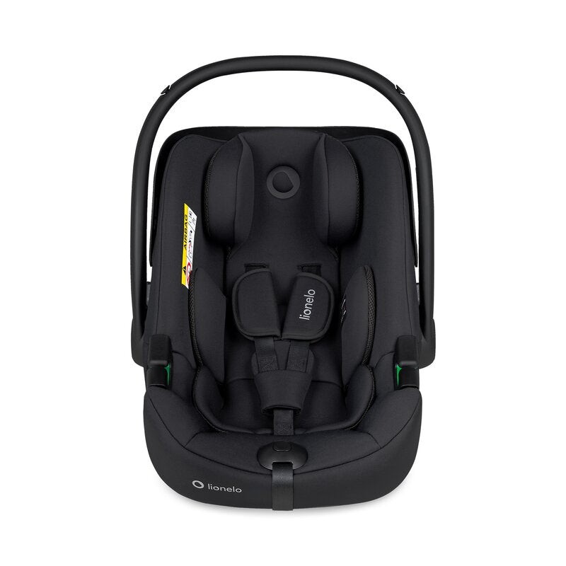 Scoica auto, Lionelo, i-Size Astrid, 0-13 Kg, 40-87 cm, Cu salteluta, Testat ADAC, Conform cu standardul european de securitate R129, Negru Onyx